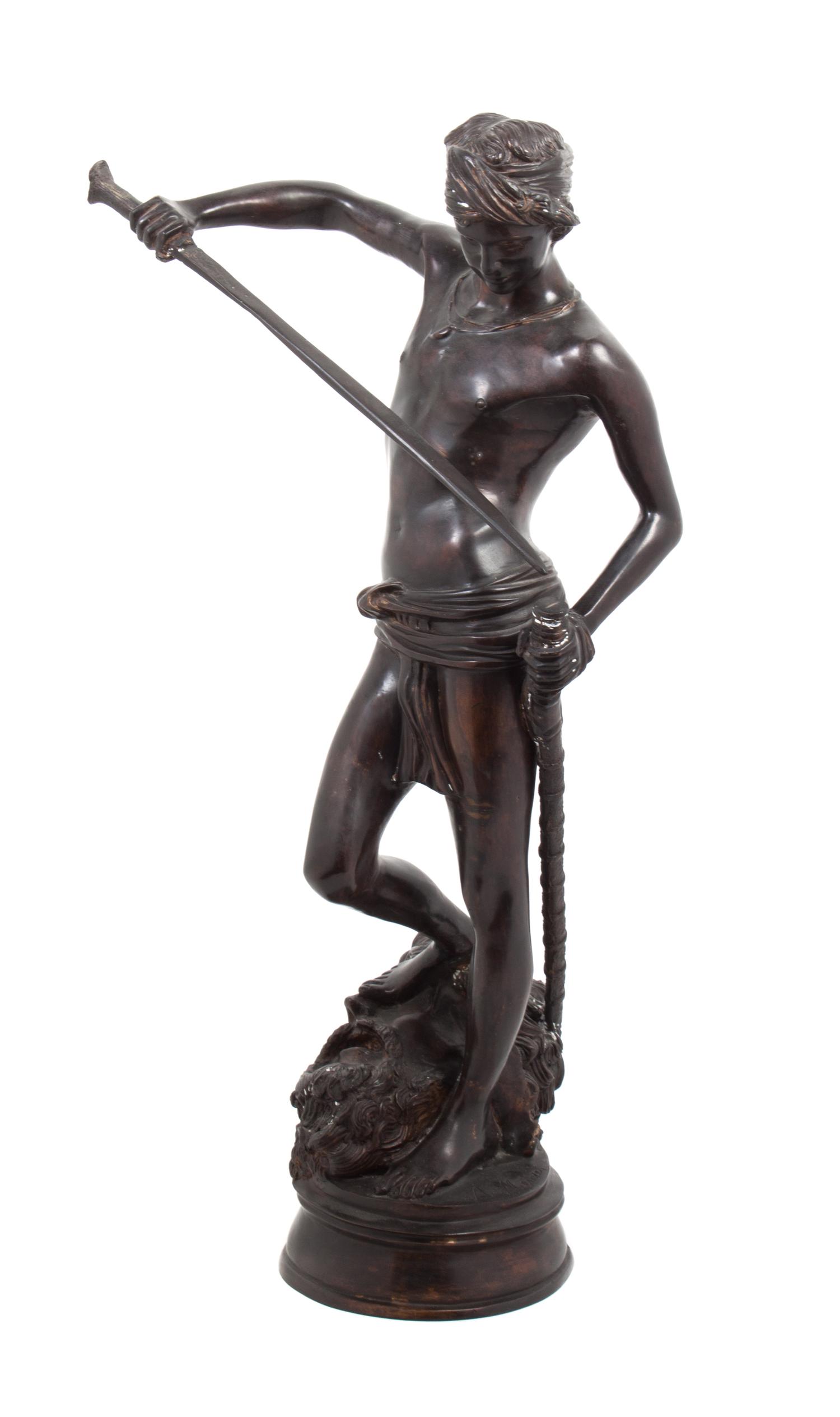 A Continental Bronze Figure Height 27 1/2 inches. — AFTER ANTONIN MERCIE (1845-1916)