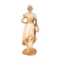 A French Terra Cotta Figure of a Farm Girl