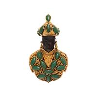 NARDI, YELLOW GOLD AND JADE BROOCH