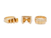 COLLECTION OF YELLOW GOLD RINGS