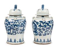A Pair of Large Chinese Export Porcelain Jars