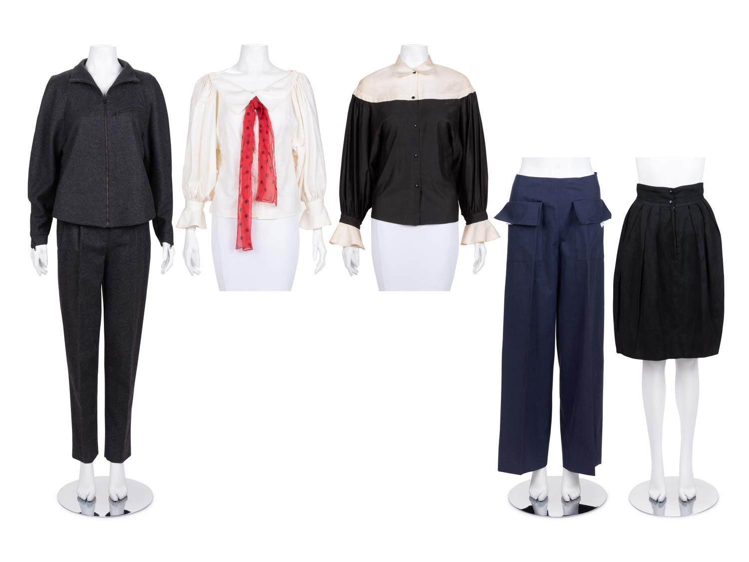 Six Designer Pieces: Five Claude Montana and One Krizia, 1980-90s