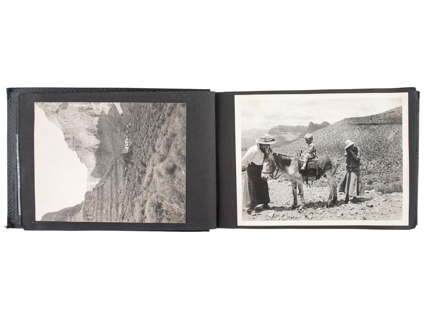 [NATIVE AMERICANS - HARVEY, Fred (1835-1901)]. Album containing 71 photographs documenting Native American subjects and the American Southwest. Ca 1920.
