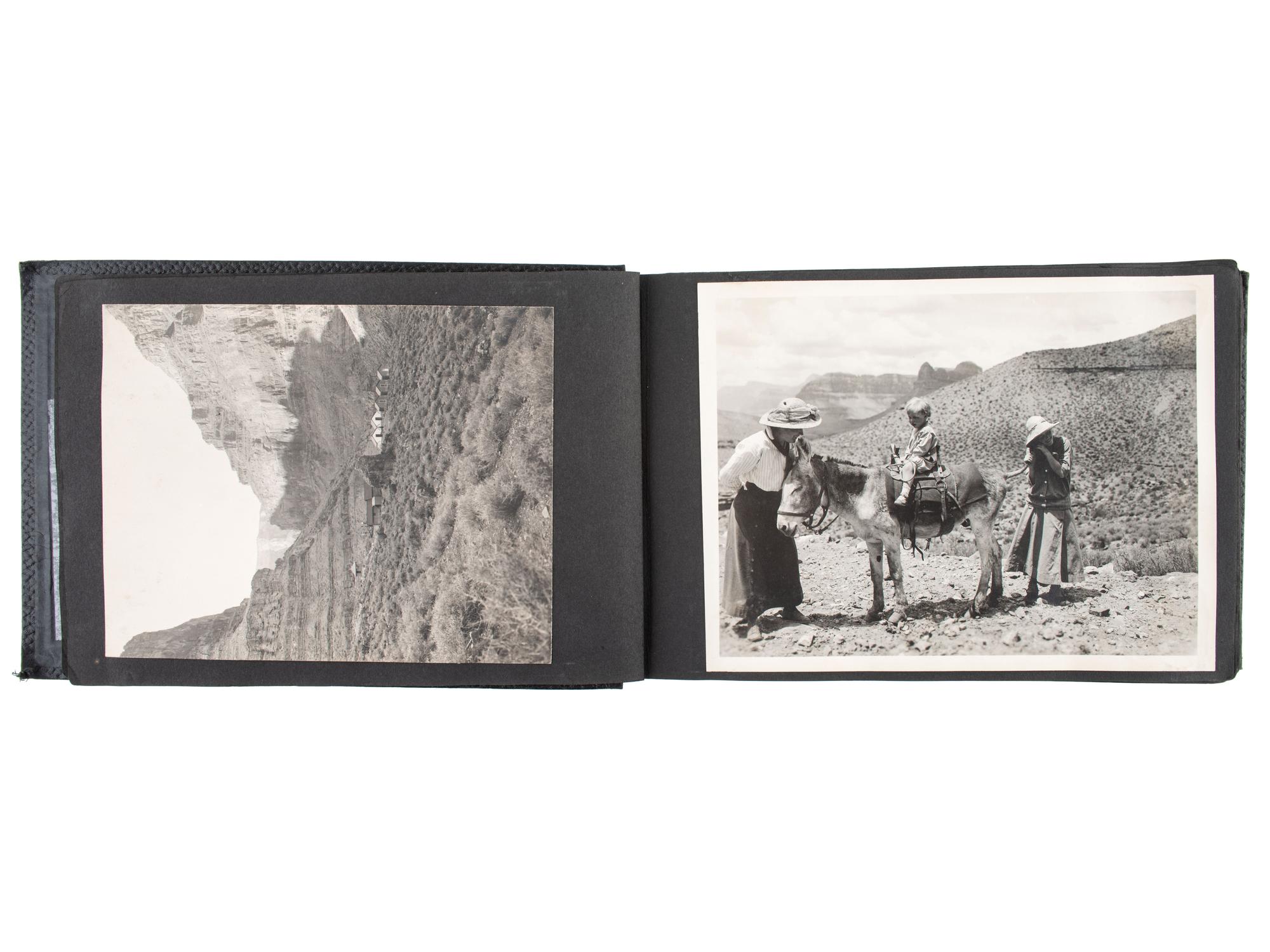 [NATIVE AMERICANS - HARVEY, Fred (1835-1901)]. Album containing 71 photographs documenting Native American subjects and the American Southwest. Ca 1920.