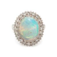 OPAL AND DIAMOND RING
