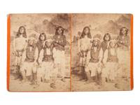 [NATIVE AMERICANS]. ROTHROCK, G.H. (1843-1924), photographer. A group of 2 stereoviews of Apache subjects. Phoenix, AZ.