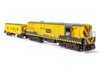 A Lionel Polychrome O-Gauge Chicago Northwestern System Diesel Locomotive and Caboose