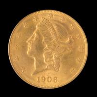 A United States 1906-D Liberty Head $20 Gold Coin