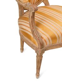 A Pair of Louis XVI Painted Fauteuils