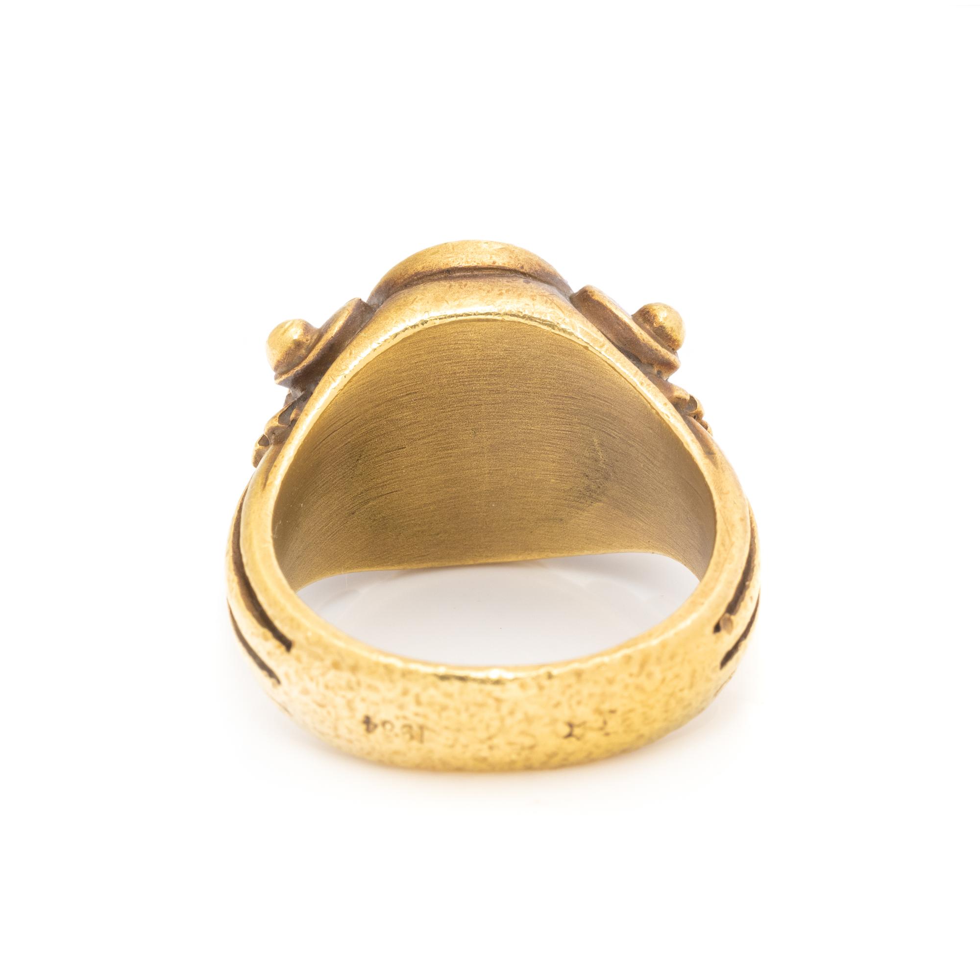 KIESELSTEIN-CORD, YELLOW GOLD AND CARNELIAN INTAGLIO RING