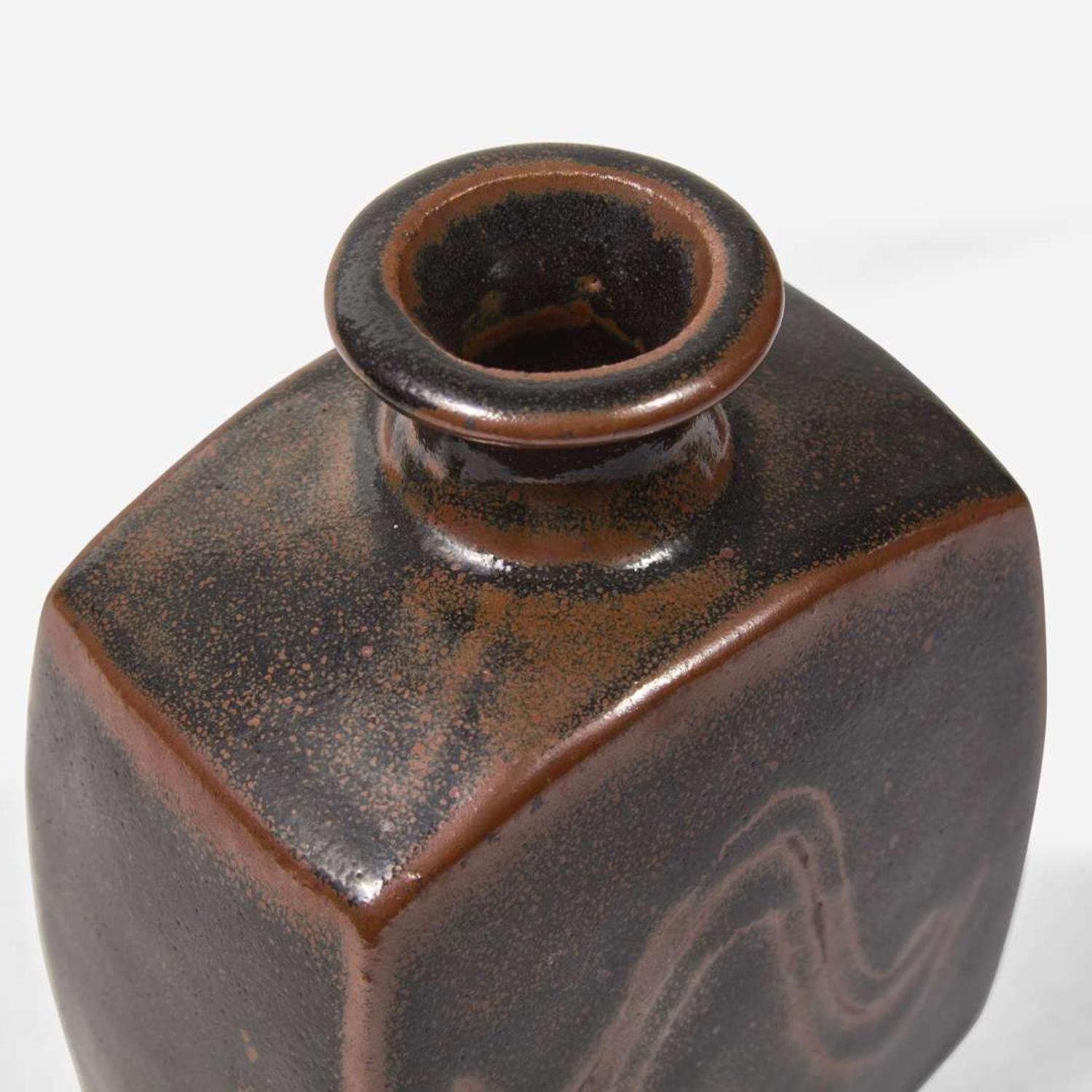 Bernard Leach (British, 1887-1979) Two St. Ives Tenmoku-Glazed Vases, Leach Pottery, UK, circa 1940s-1960s