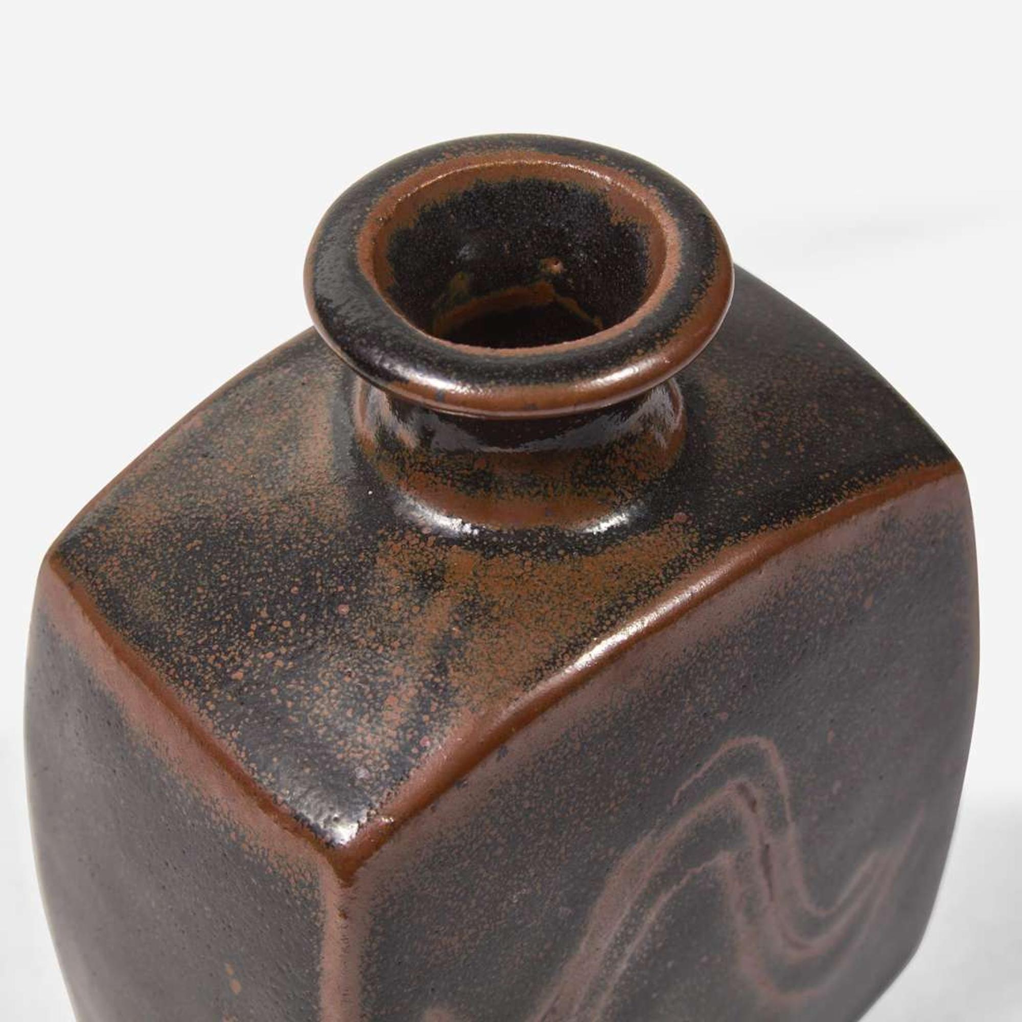 Bernard Leach (British, 1887-1979) Two St. Ives Tenmoku-Glazed Vases, Leach Pottery, UK, circa 1940s-1960s
