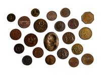 A Collection of Continental Bronze, Copper and Mixed-Metal Commemorative Medallions and Jetons