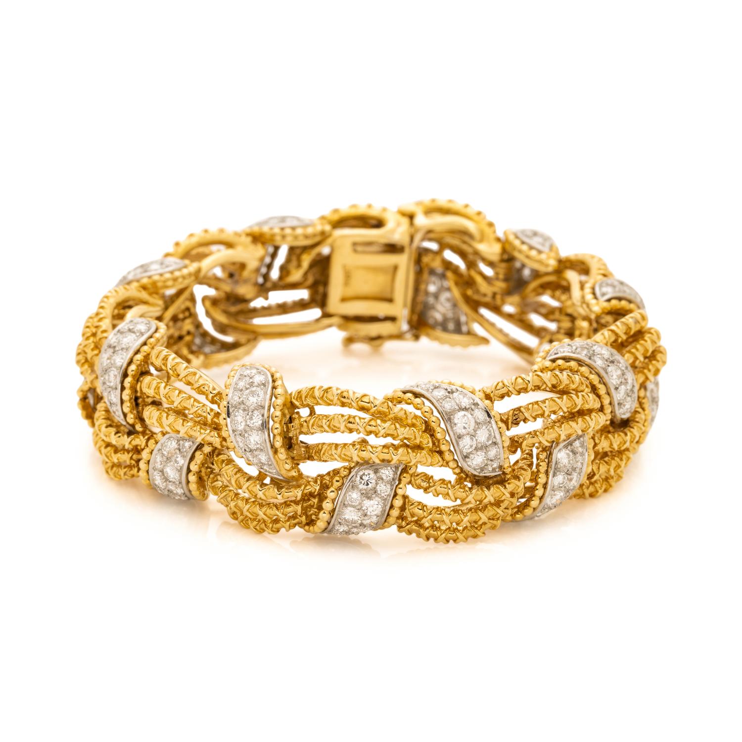 BICOLOR GOLD AND DIAMOND BRACELET