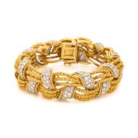 BICOLOR GOLD AND DIAMOND BRACELET