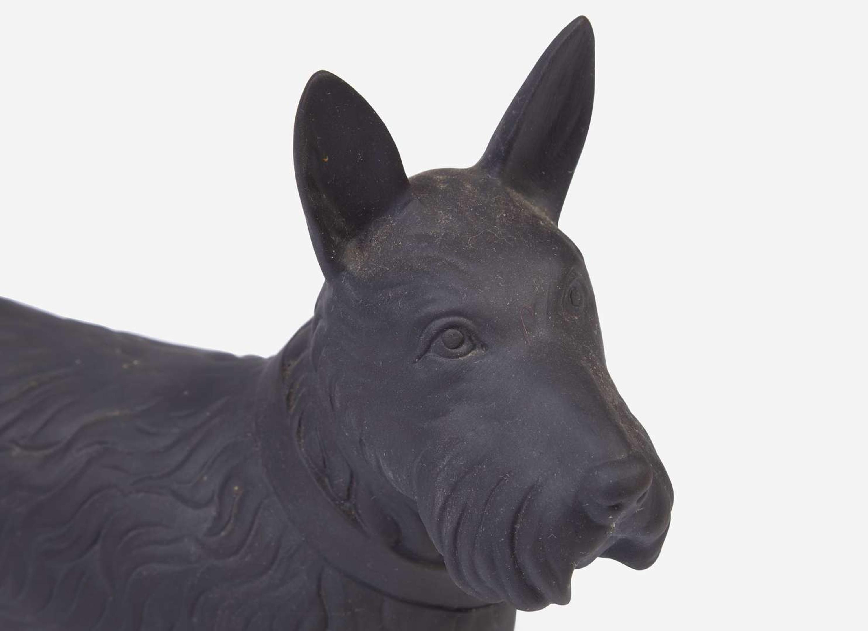 A Wedgwood Black Basalt Figure of a Scottie Dog, UK, 2003