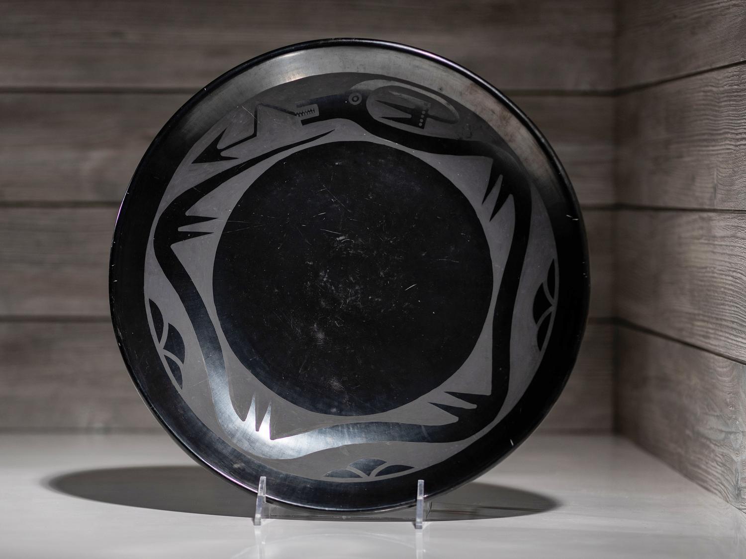 Blackware Pottery Charger 1943-1956