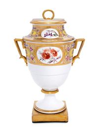 A Paris Porcelain ' Church Gresley' Fruit Cooler and Cover