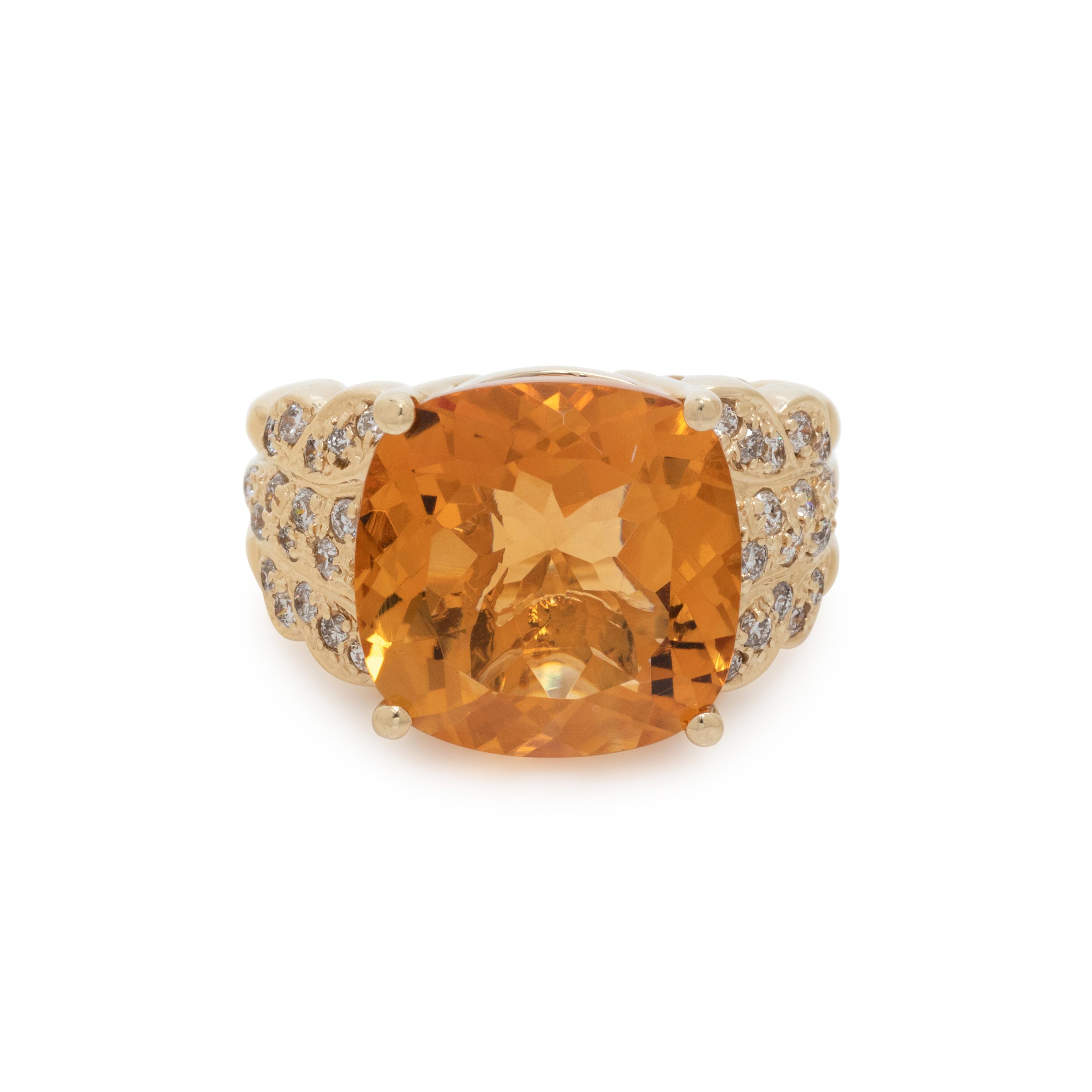 SONIA B., CITRINE AND DIAMOND RING