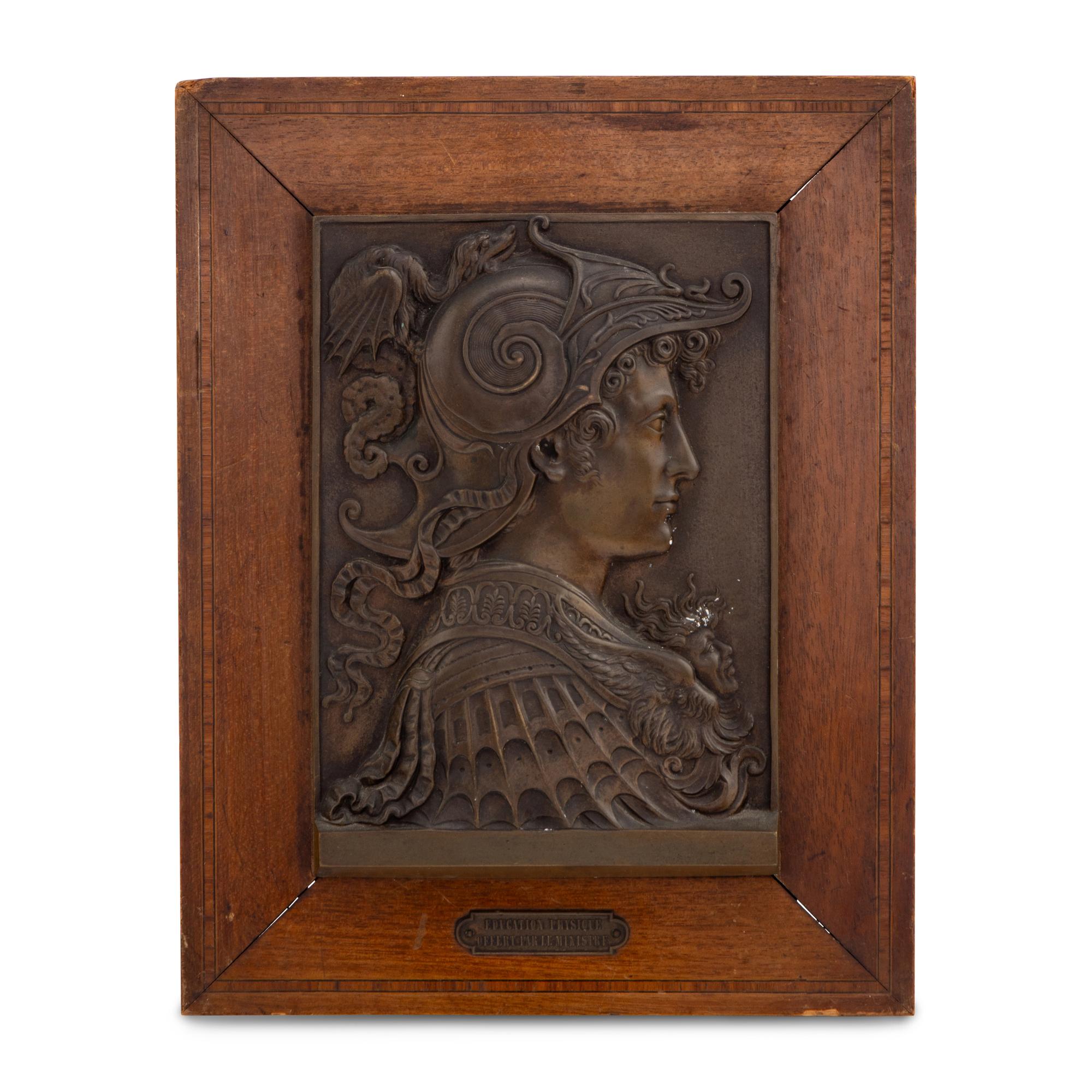 A French Bronze Bas Relief Plaque of Perseus