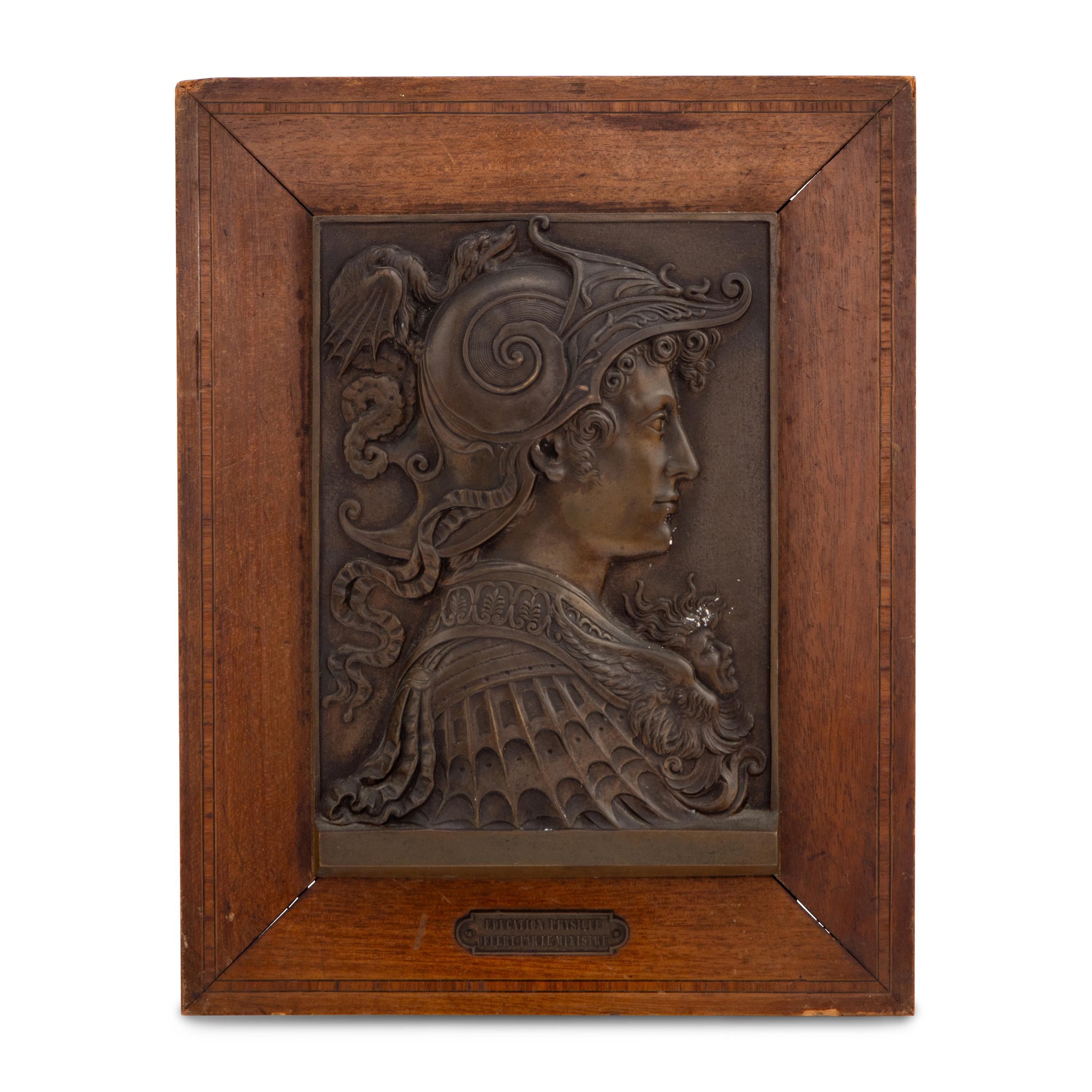 A French Bronze Bas Relief Plaque of Perseus