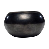Small Blackware Pottery Bowl, with Gun Metal Finish