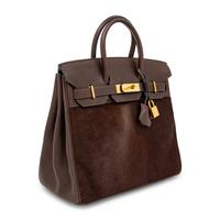 Hermès, Limited Edition HAC Birkin 28 in Pony Hair & Swift Leather