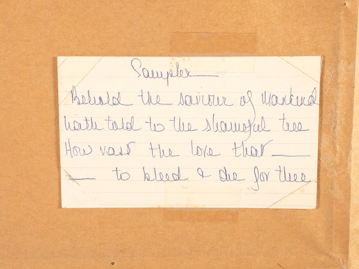 A Needlework Embroidered Schoolgirl's Sampler, Wrought by Mary Bleecker