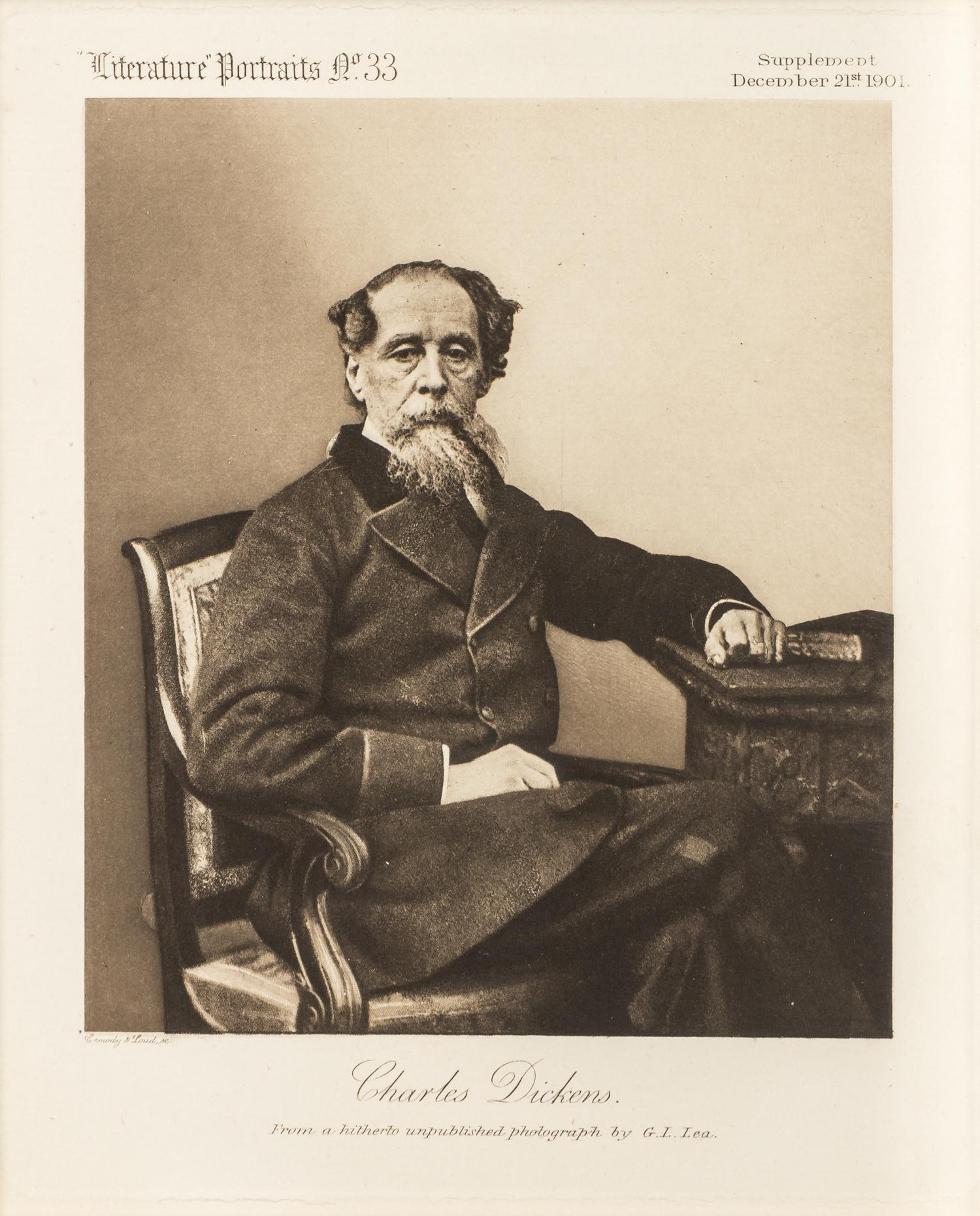 DICKENS, Charles (1812-1870). Fragment of an autograph letter signed (“Charles Dickens”), to an unknown recipient, n.d.