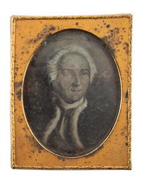 [EARLY PHOTOGRAPHY]. A group of 4 daguerreotypes of painted portraits, comprising:
