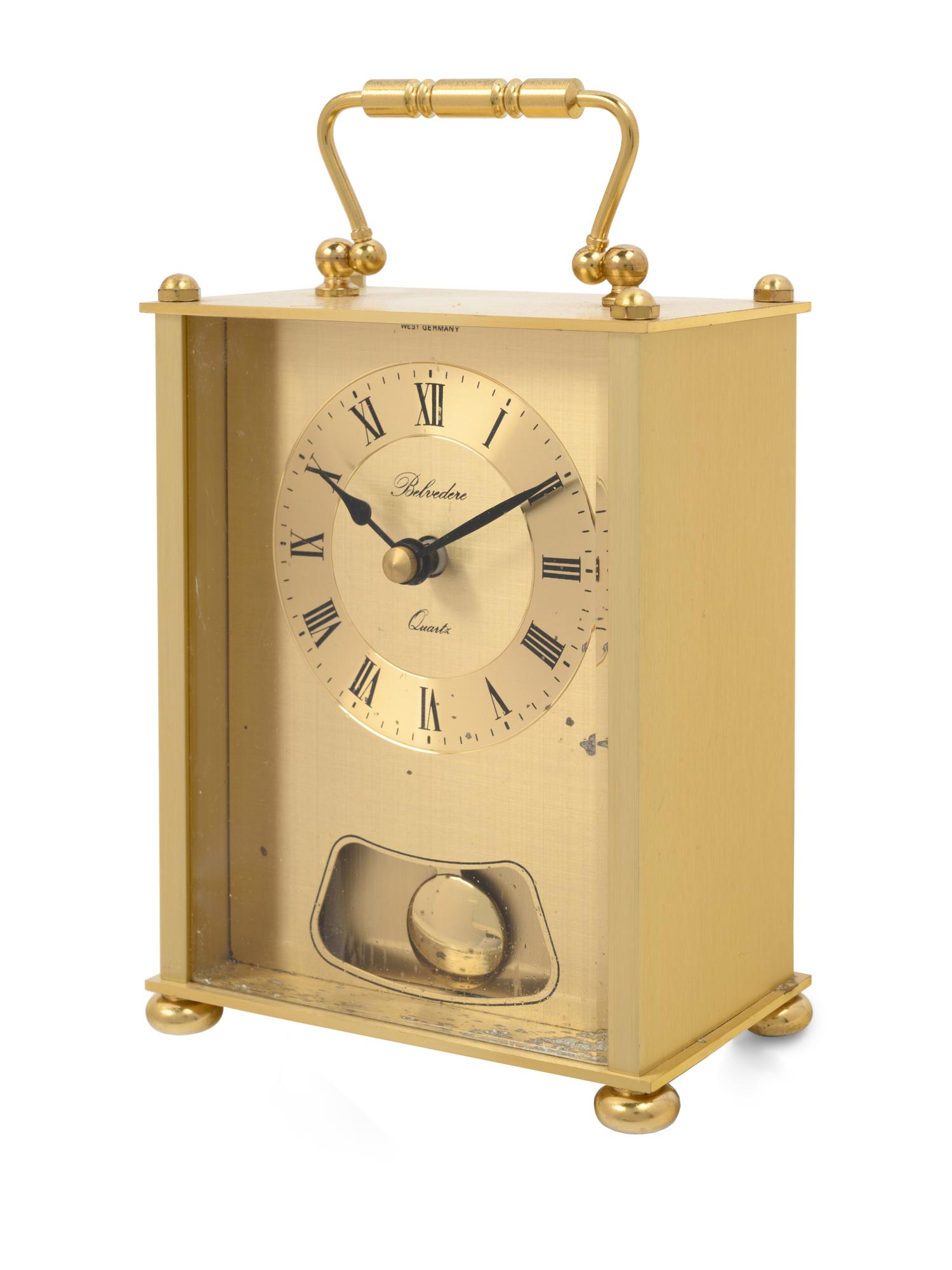A Belvedere Brass Carriage Clock