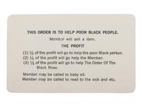 [RELIGION]. A group of 7 items involving African American churches and pastors, incl. AME Church membership card, Order of the Black Rose membership card, photographs, and imprints.