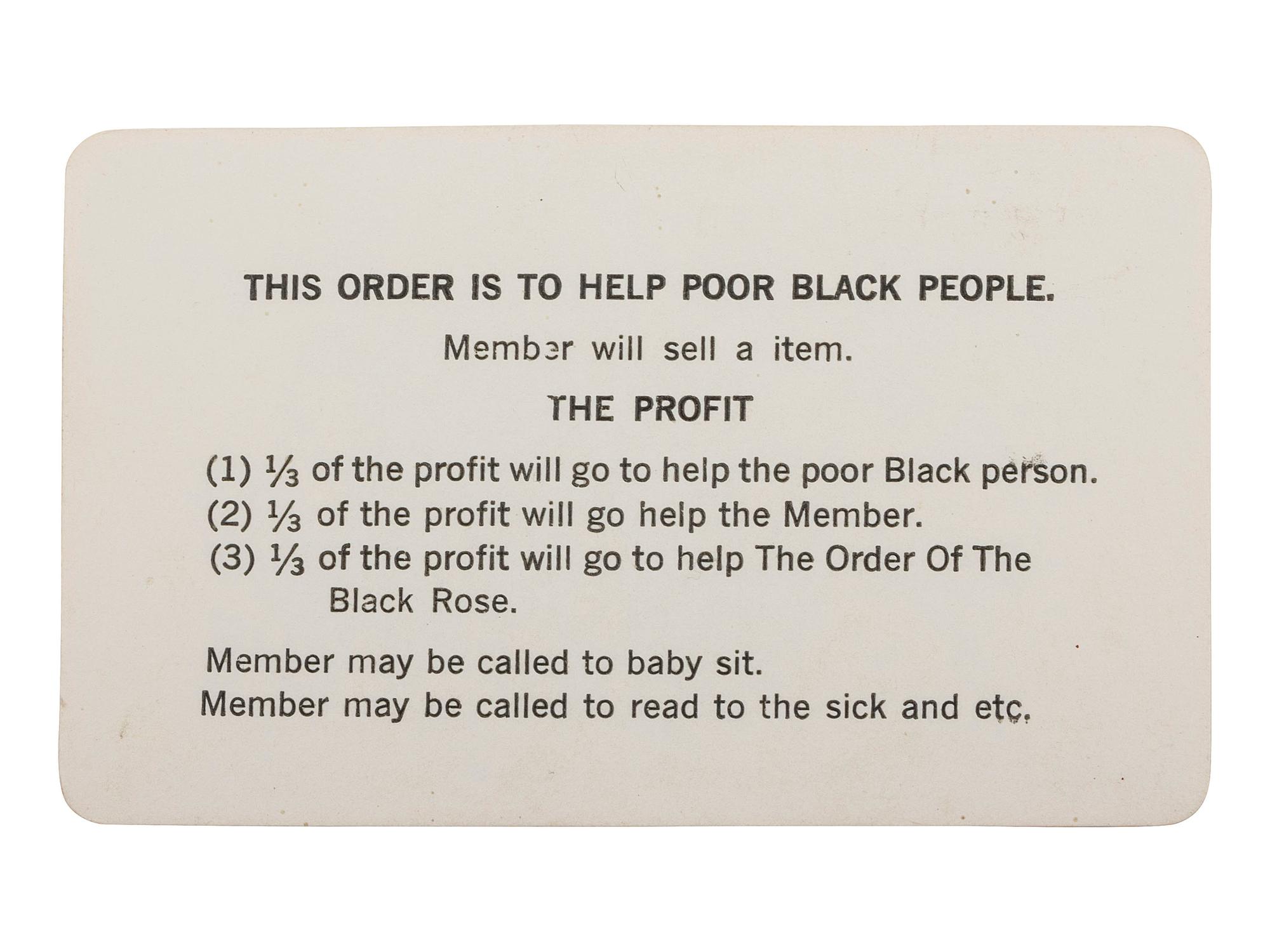 [RELIGION]. A group of 7 items involving African American churches and pastors, incl. AME Church membership card, Order of the Black Rose membership card, photographs, and imprints.