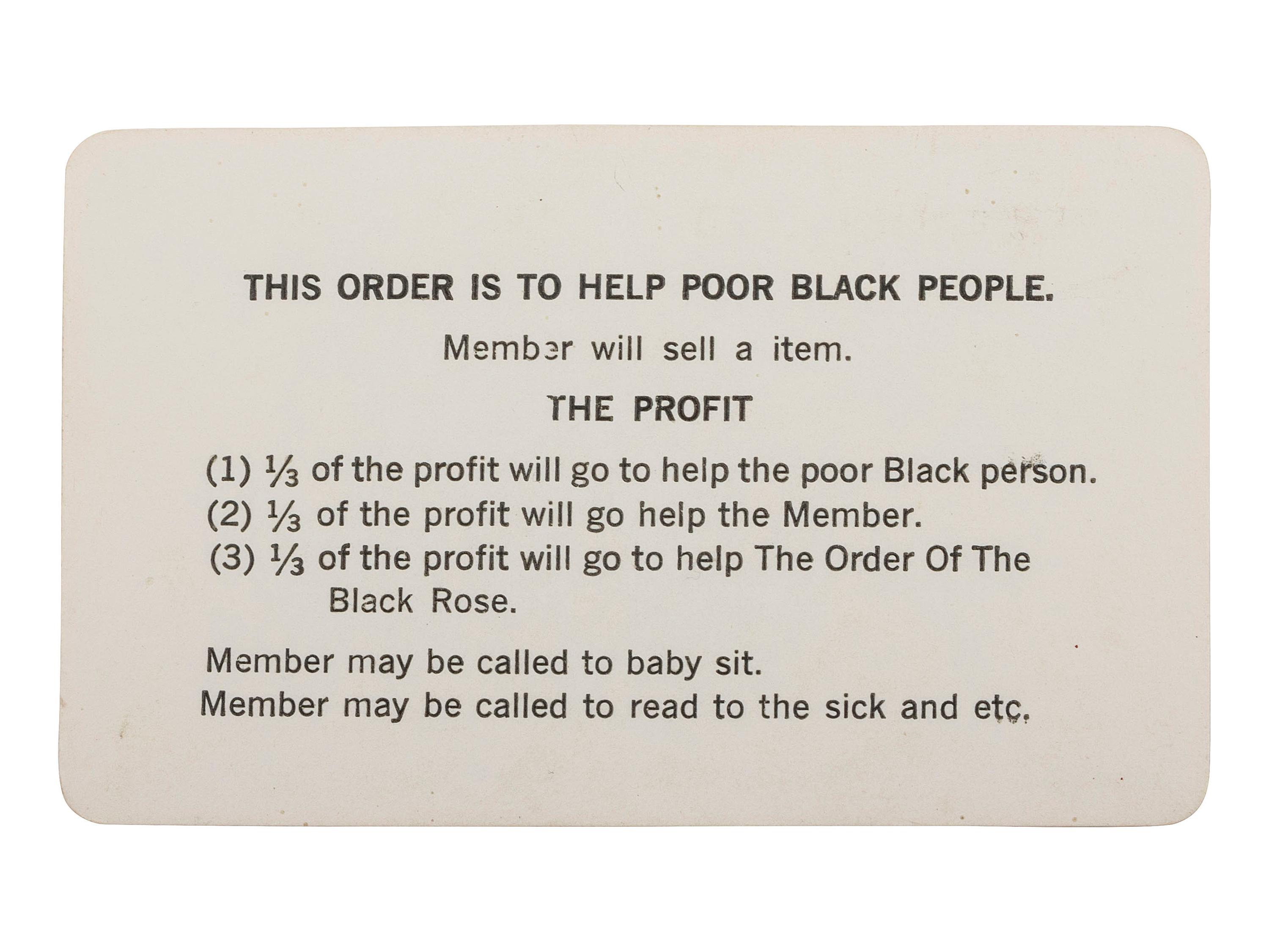 [RELIGION]. A group of 7 items involving African American churches and pastors, incl. AME Church membership card, Order of the Black Rose membership card, photographs, and imprints.
