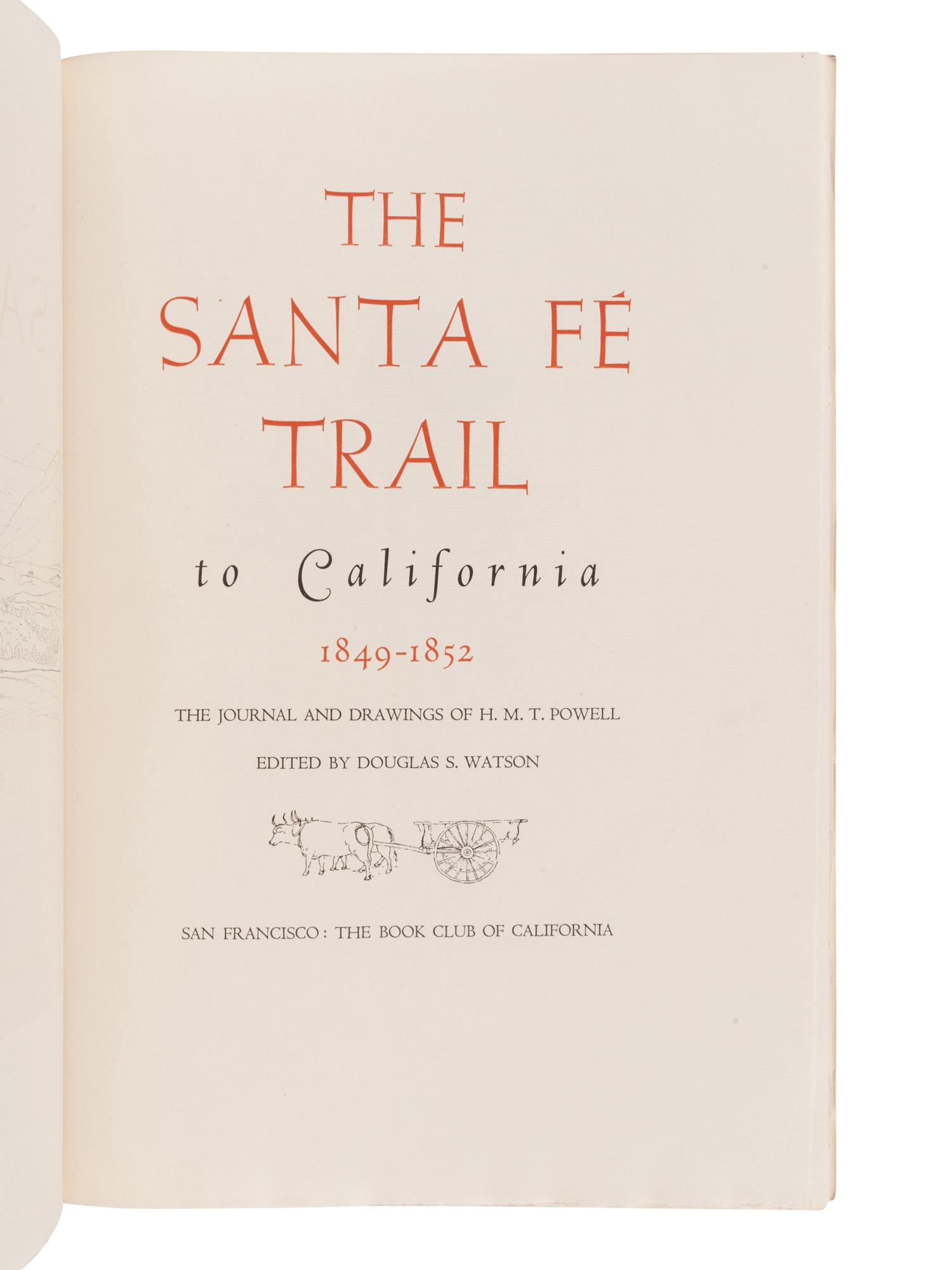 [GRABHORN PRESS -- BOOK CLUB OF CALIFORNIA]. POWELL, H.M.T. (b.1824). – WATSON, Douglas S., editor.