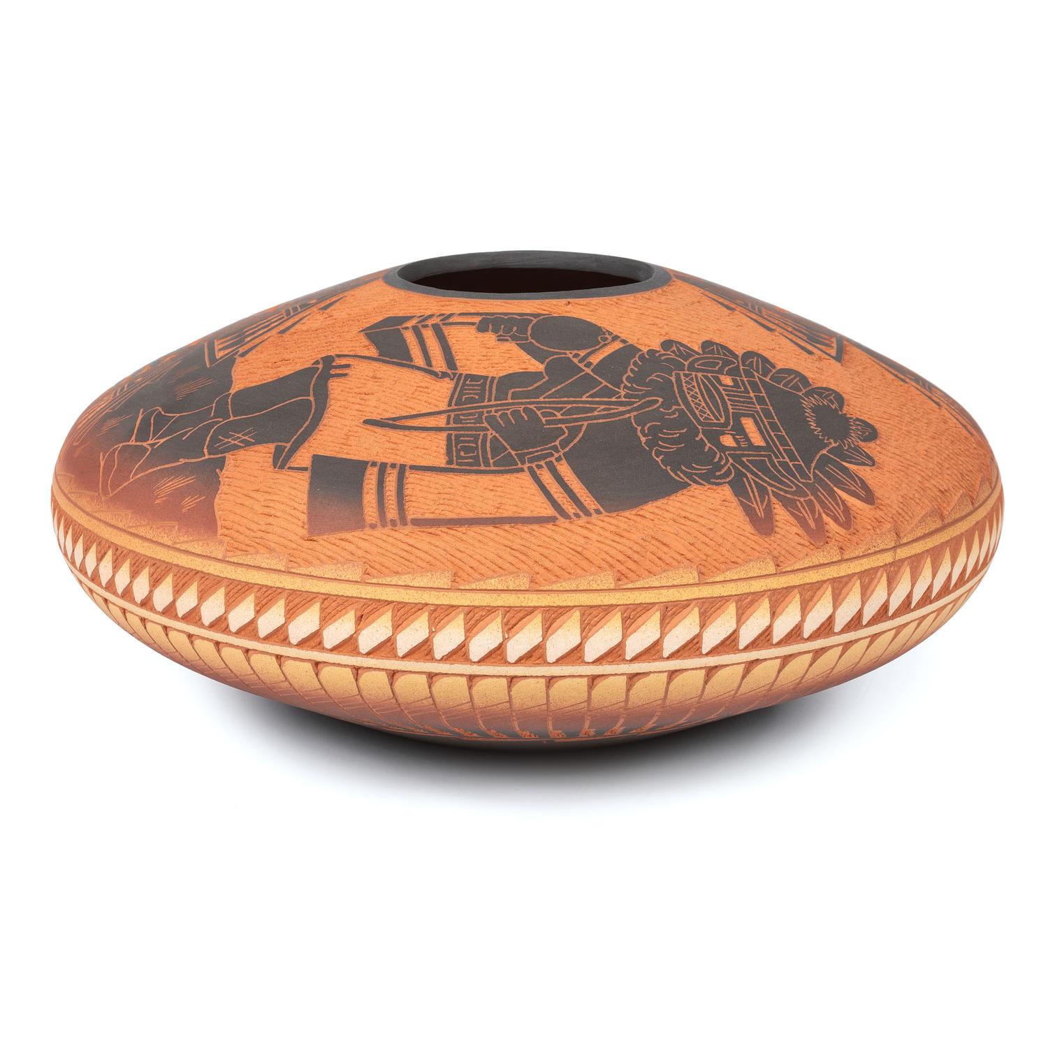 Sgraffito Redware Jar