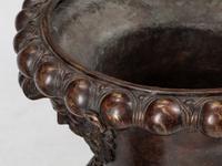 A Pair of Continental Bronze, Granite and Giltwood Jardinières