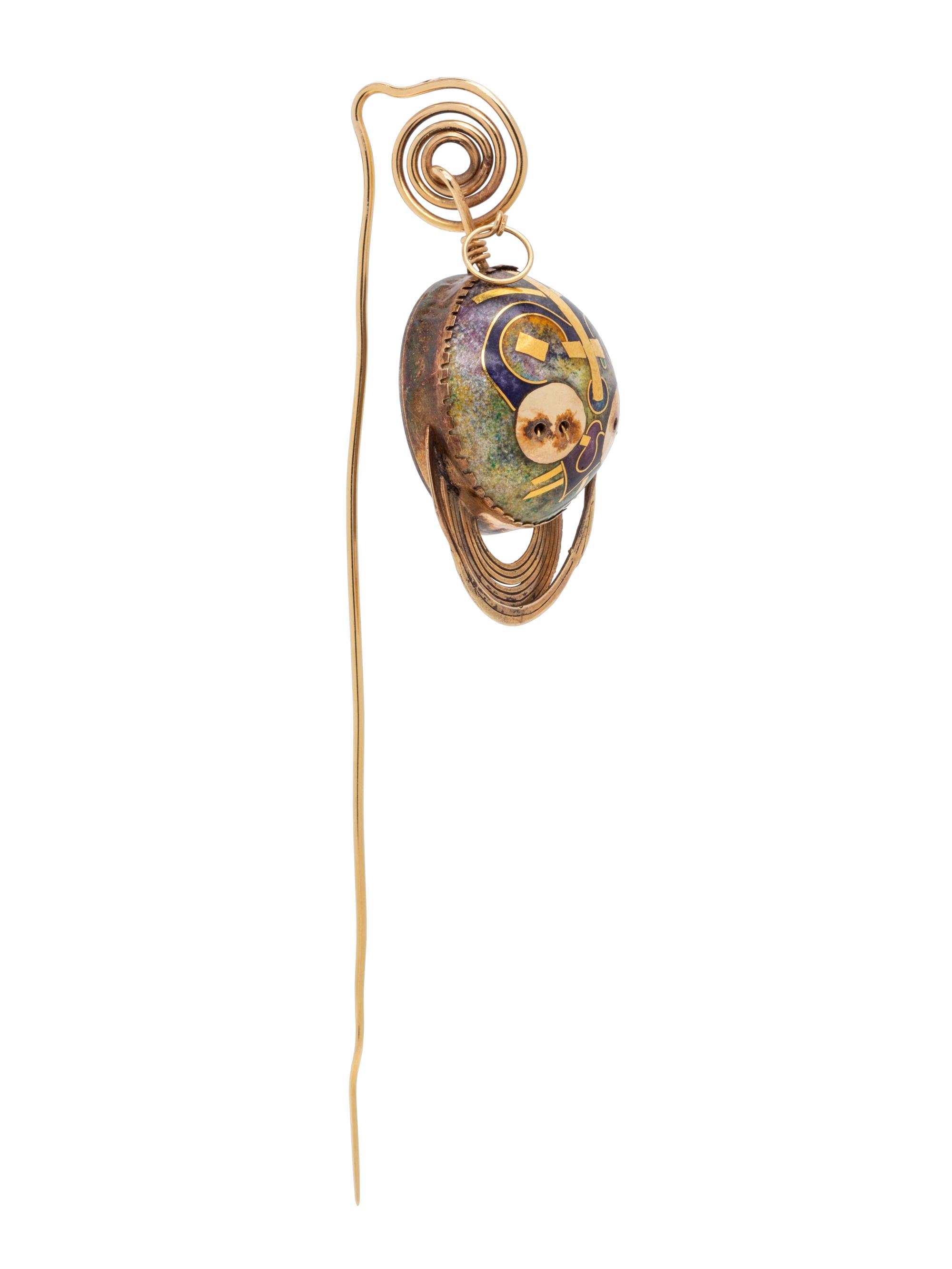 WILLIAM HARPER, ENAMEL '1980 BOOGIE I' BROOCH