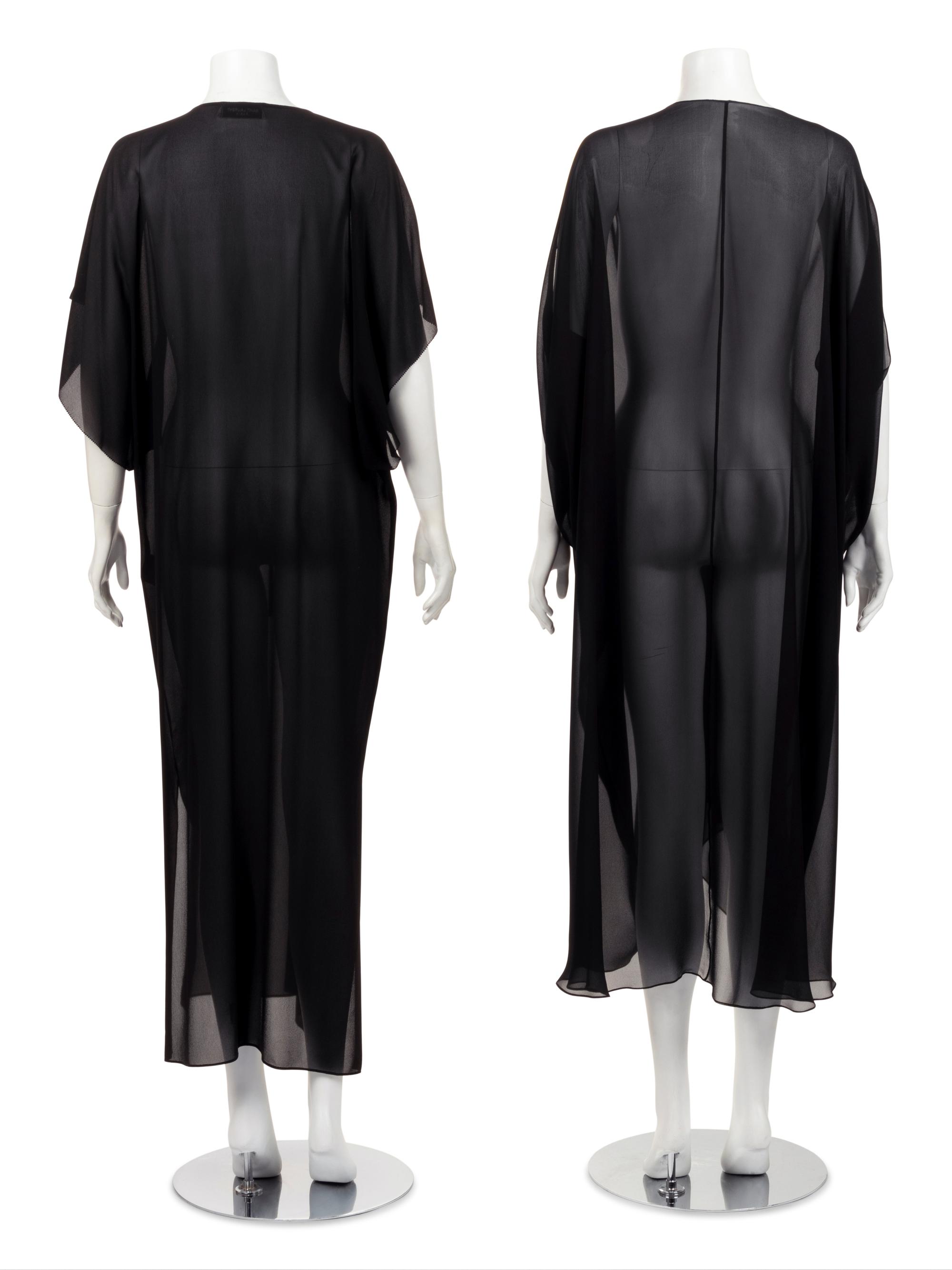 Two Designer Caftans: One Saint Laurent, One Unlabeled (Attributed to Gucci)