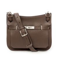 An Hermès Chocolate Taurillon Clemence Jypsiere 28cm Bag, 11" x 8.5" x 5".