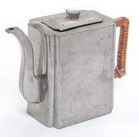 A Chinese Pewter Teapot Height 5 1/2 inches overall.