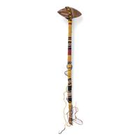 Plains Stone Club, with Beaded Handle