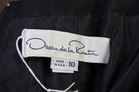 An Oscar de la Renta Black and White Embroidered Strapless Gown, Size: 10.
