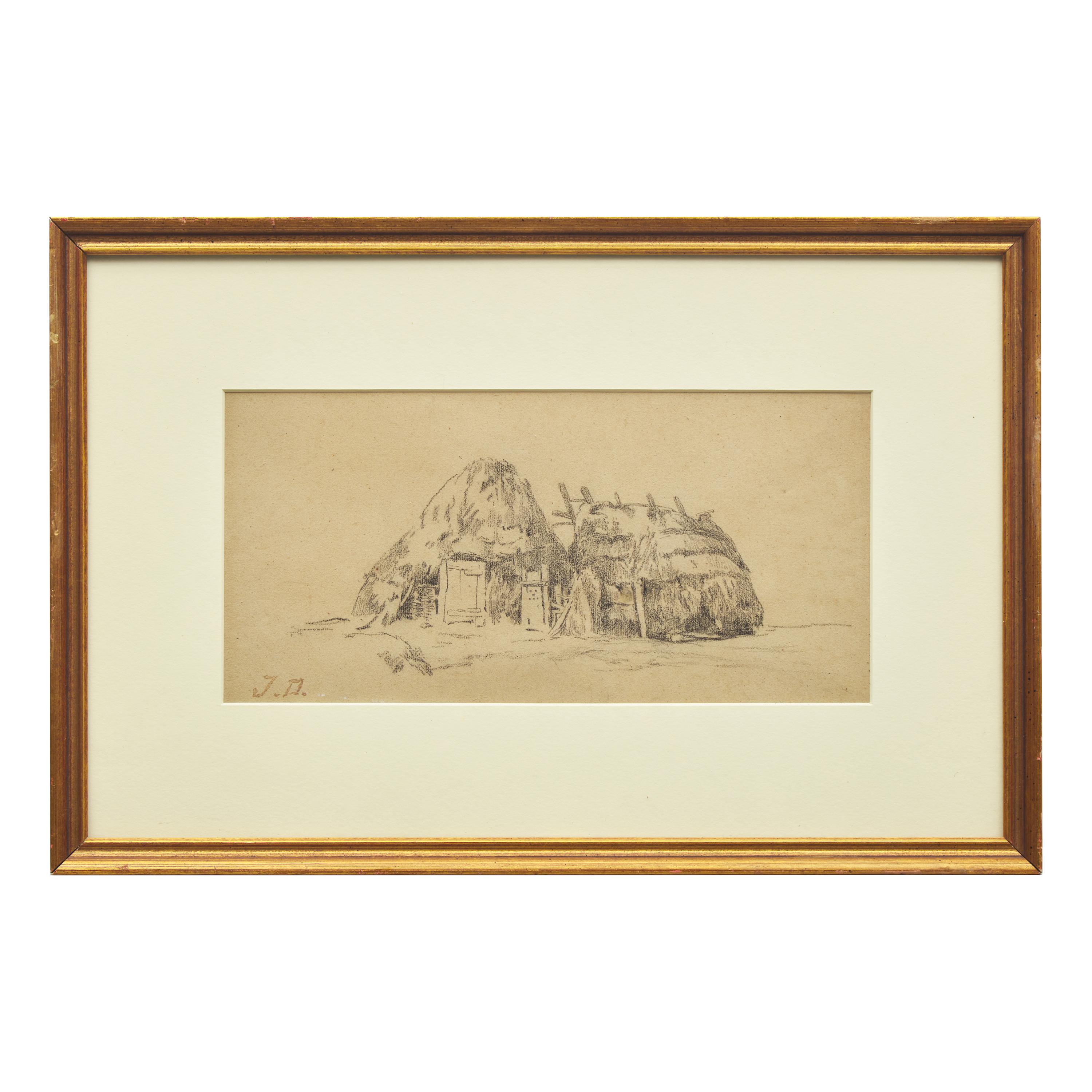 Attributed to Jules Dupré (French, 1811-1889) — Paysage de Forêt ; Together with Cottages (Two Works)