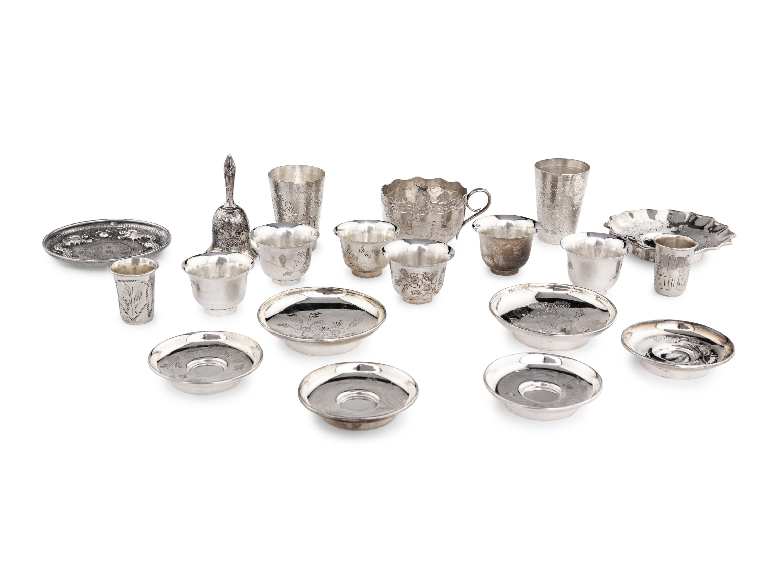 20 Chinese Export Silver Wares