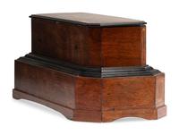 A Swiss Inlaid Mahogany Three-Cylinder Music Box