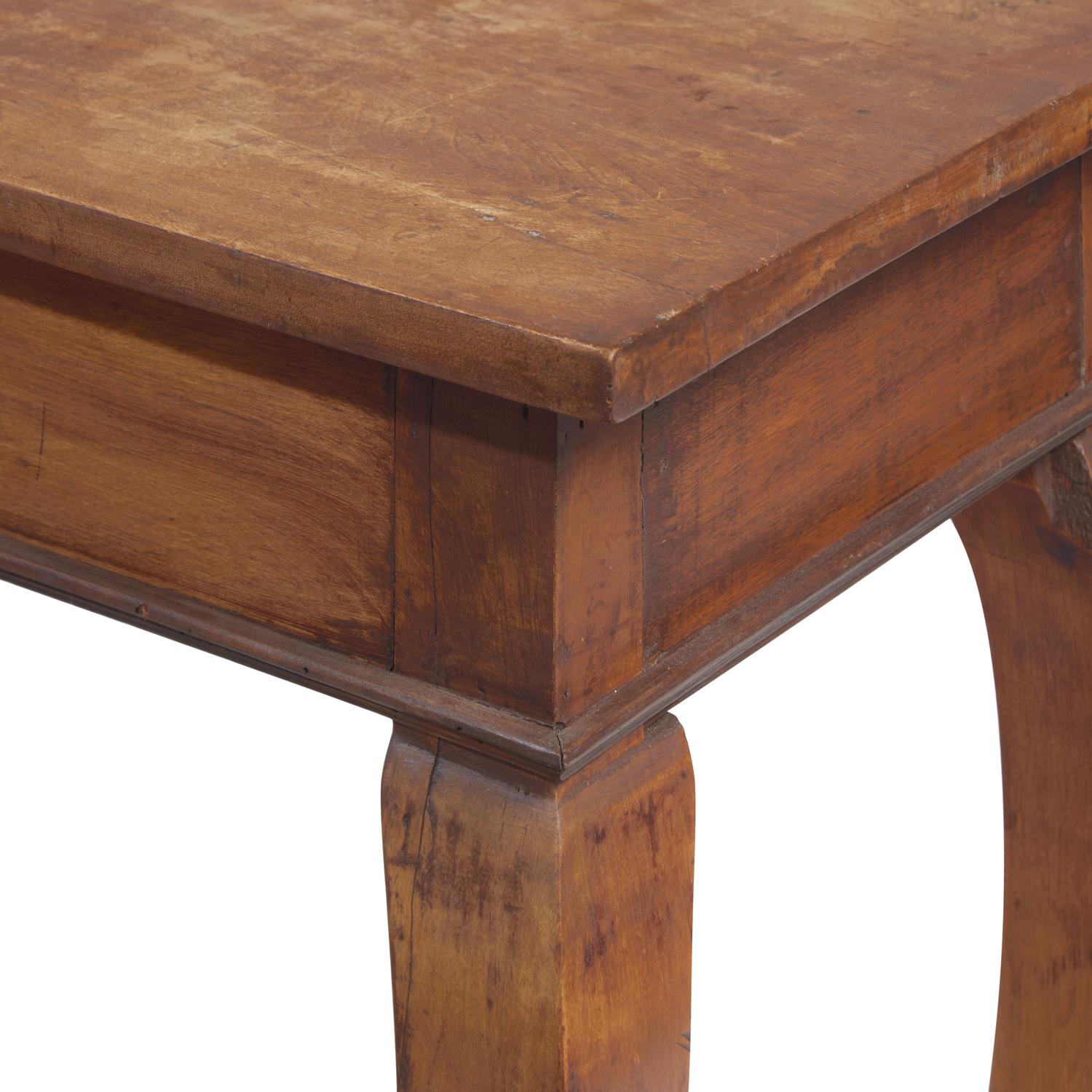 A Rococo Revival Cherry or Birch Side Table
