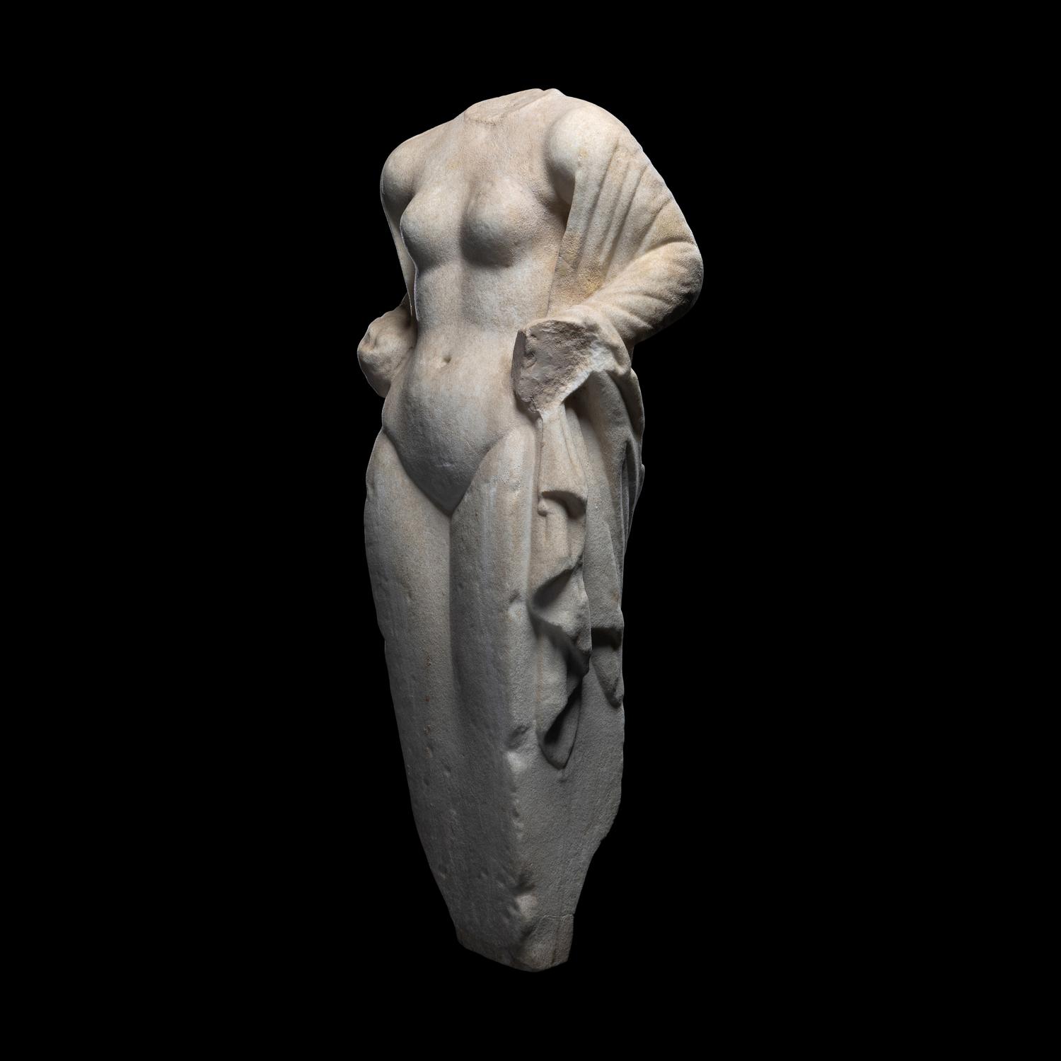 A Roman Marble Herm of Hermaphroditus