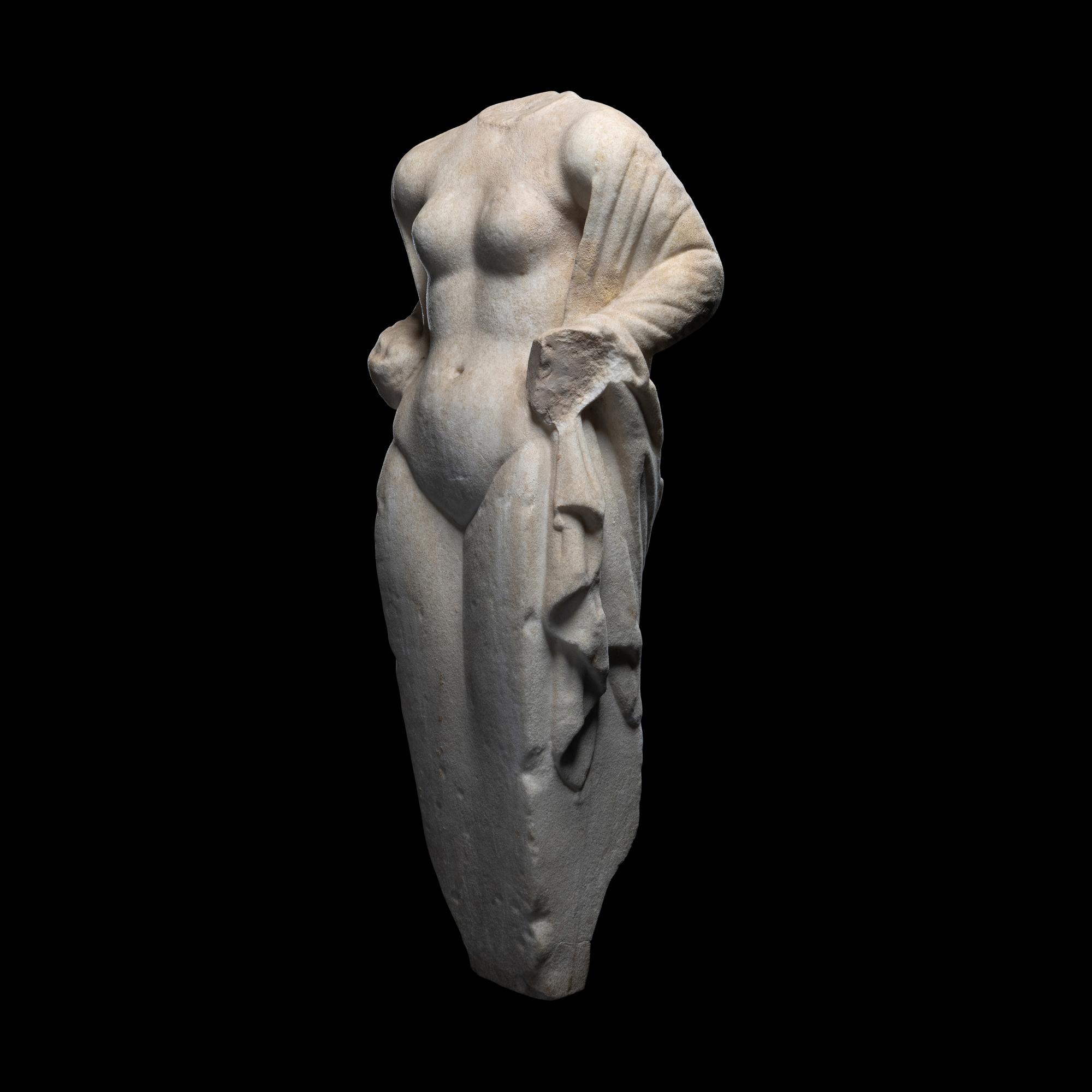 A Roman Marble Herm of Hermaphroditus