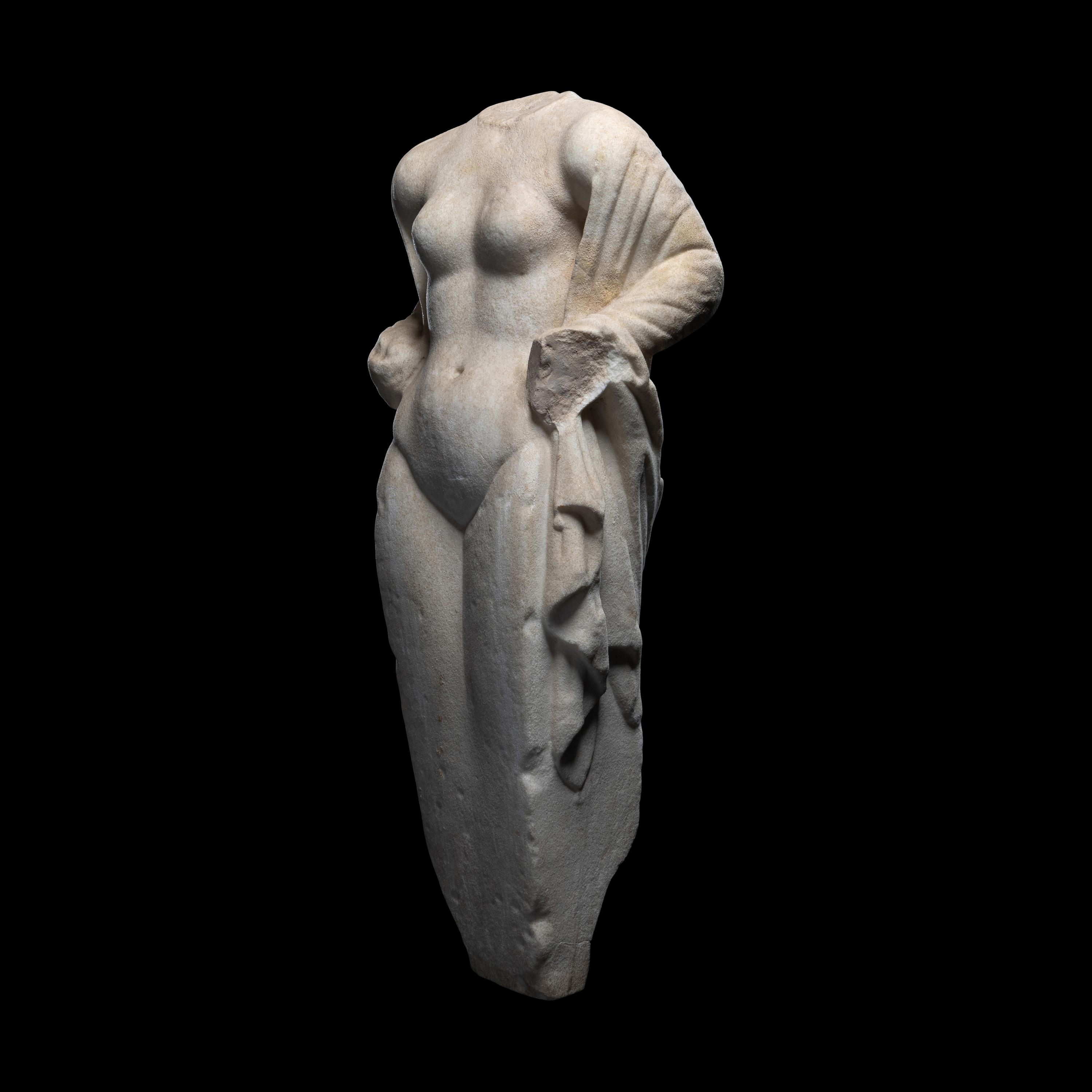 A Roman Marble Herm of Hermaphroditus